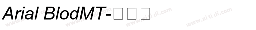Arial BlodMT字体转换